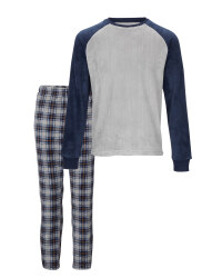 Men's Grey/Blue Loungewear Set