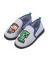 Kids' Grey/Blue Minecraft Slippers