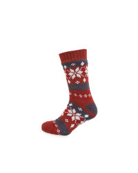 Men's Snowflake Slipper Socks