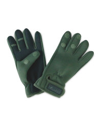Crane Green Two Fold Fishing Gloves