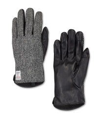 Men's Harris Tweed Leather Gloves