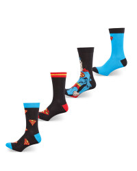 Men's Superman Socks 4 Pack