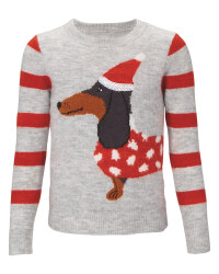 Kids' Premium Dog Xmas Jumper