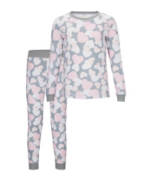 Lily & Dan Kids' Grey Heart Pyjamas