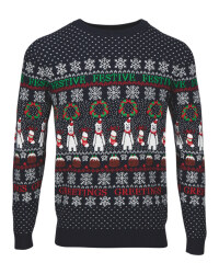 Avenue Men's Navy Christmas Jumper