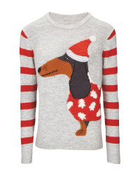 Ladies' Premium Dog Xmas Jumper