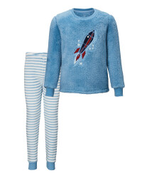 Kids' Blue Rocket Fleece Pyjamas