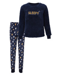 Kids' Navy Sleepy Fleece Pyjamas