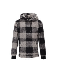 Avenue Men's Check Borg Hoody
