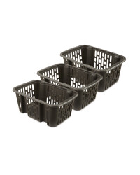 Dark Grey Small Basket 3 Piece Set