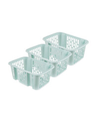 Teal Small Basket 3 Piece Set