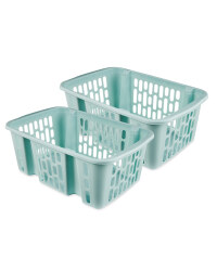 Teal Large Basket 2 Piece Set