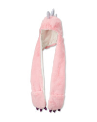 Kids' Girl Dinosaur Hooded Scarf