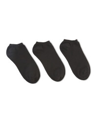 Kids' Black 3 Pack Trainer Socks