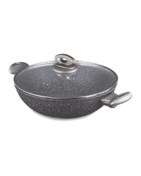 Grey Marble Effect Family Pan 30cm