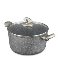 Grey Marble Effect Stock Pot 26cm