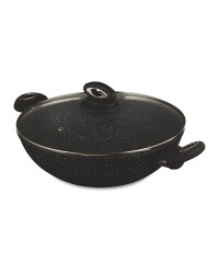 Black Marble Effect Family Pan 30cm