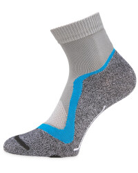 Grey/Blue Cycling Ankle Socks