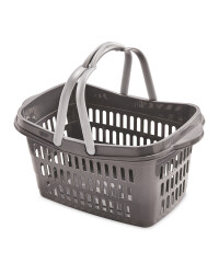 Grey Grid Walls Shopping Basket