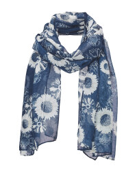 Avenue Navy Sunflower Scarf