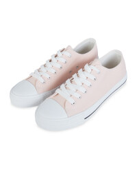 Avenue Pink Canvas Trainers