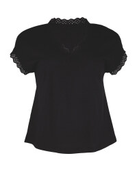 Avenue Ladies' Black Lace Top