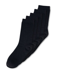 Boy's Black Ankle Socks 5 Pack