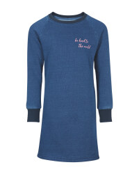 Children's Indigo Organic Sweatdress