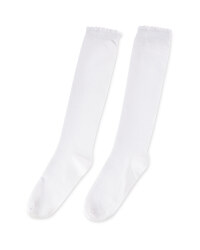 Girl's White Knee High Socks 5 Pack