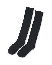 Girl's Black Knee High Socks 5 Pack