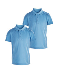 Boy's Blue Polo 2 Pack