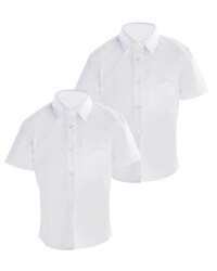 Girl's White School Shirt 2 Pack