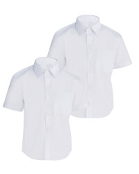 Boy's White School Shirt 2 Pack