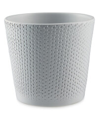 Gardenline 12cm Dots Ceramic Pot - Grey