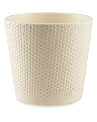 Gardenline 12cm Dots Ceramic Pot - Light Cream
