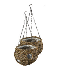 9'' Dark Ball Hanging Baskets Set