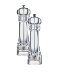 Clear Salt and Pepper Mills