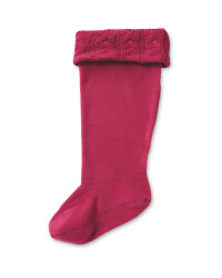 Crane Adults Fleece Welly Socks - Berry