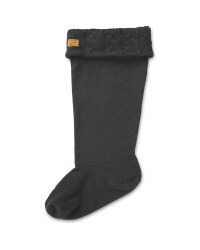 Crane Adults Fleece Welly Socks - Black