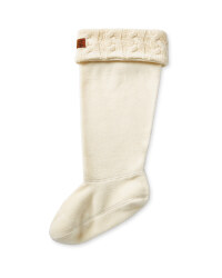 Crane Adults Fleece Welly Socks - Cream