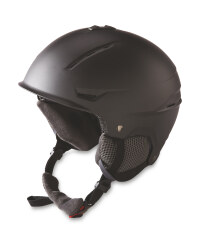Adult's Matt Black Ski Helmet L/XL