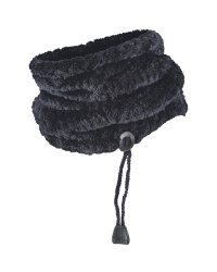 Adult Teddy Fleece Neck Warmer - Black