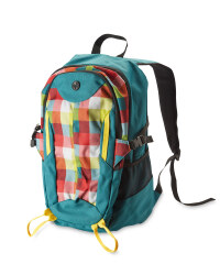 Adventuridge Checked Rucksack - Petrol/Colourful