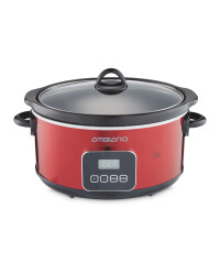 Ambiano Digital Slow Cooker - Red