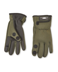 Anglers Neoprene Gloves Green