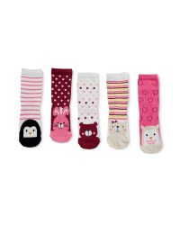 Animal Print Children's Socks 5 Pack