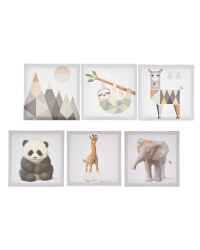 Animal/Llama Kids' Room Canvas Set
