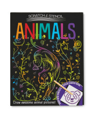 Animals Scratch & Stencil
