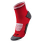Ankle Length Cycling Socks - Hibiscus & White