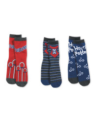 Blue/Red Harry Potter Socks 3 Pack